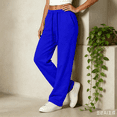 thumbnail image 5 of Wide Leg Sweatpants Women 2026 Fall Clothes Stretchy Baggy Wide Leg Streetwear Casual Lounge Travel Track Pants Royal Blue XL, 5 of 5