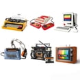 thumbnail image 5 of Retro Home Appliance & Furniture Building Blocks Set, DIY Vintage TV Computer Walkman Game Console Radio Assembled Model, Creative Educational Decor Toy Gift for Kids, 5 of 5