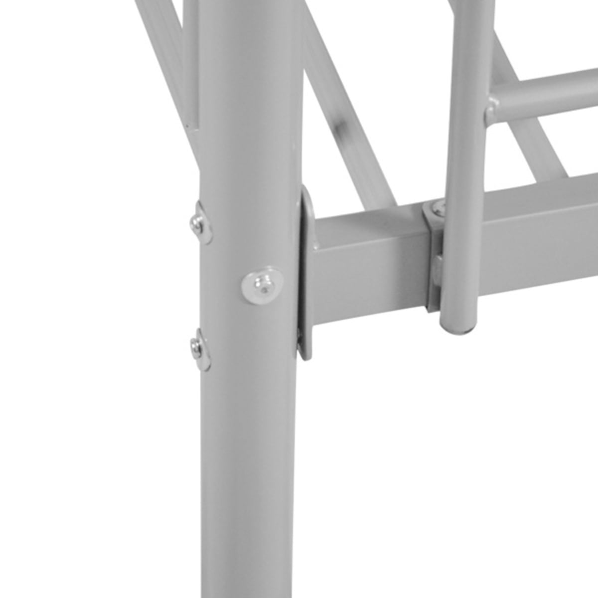 Alvantor Twin over Twin Metal Bunk Bed with Reversible Ladder and 13.19-Inch Guardrails, Gray
