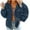 Blue, variant on Jackets for Women Casual Long Sleeve Drawstring Fuzzy Sherpa Hooded Zip Up Jacket Coats With Pockets Today Sales Black,XXL