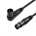 thumbnail image 2 of Cable de Extensión de Micrófono XLR, Cable XLR Macho A Hembra, Cable XLR de 3 Pines en Ángulo Recto para Estudio con Altavoces., 2 of 5