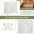 thumbnail image 4 of 36" Bathroom Vanity Cabinet without Ceramic Basin,Bathroom Sink Vanity,Two Cabinets and Five Drawers,Suit for 4" Faucet(not include) ,Bathroom Vanity Sink for Bathrooms, White, 4 of 9