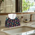 thumbnail image 5 of COEQINE Tissue Holder Dispenser Creative Napkin Tissue Box Holder PU Leather Stylish Rectangle Tissue Case Organizer Decorative Accessories for Halloween Home Decor, Skull Moon Star Colorful, 2 PCS, 5 of 7