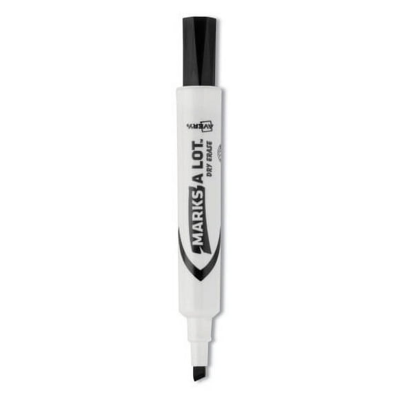 Avery MARKS A LOT Desk-Style Dry Erase Marker, Broad Chisel Tip, Black, Dozen, Each