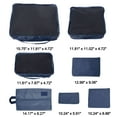 thumbnail image 2 of Unique Bargains 7 Pcs Zipper Design Packing Cube Set for Luggage Navy Blue, 2 of 5