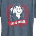 thumbnail image 3 of Disney Villains - Love Is Savage - Women's Short Sleeve Graphic T-Shirt, 3 of 5