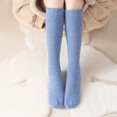 thumbnail image 5 of Gymayou 4 Pairs Long Fuzzy Socks Thick Skin-friendly Coral Fleece Socks Stretch Home Sleeping Winter Socks, 5 of 8