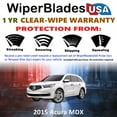 thumbnail image 2 of 2015 Acura MDX Beam Wiper Blades Wipers w/1yr Warranty (Set of 3) w/Rear Wiper (WiperBladesUSA), 2 of 5