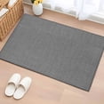 thumbnail image 2 of Vintage Dark Gray Entryway Rug 2x3 Area Rug Washable Indoor Doormat Small Bathroom Rugs Non-Slip Low Pile Accent Throw Rugs Farmhouse Retro Solid Color Linen Texture Floor Carpet for Kitchen Bedroom, 2 of 8