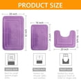 thumbnail image 6 of Tripumer Sets 3 Pieces Bathroom Mats Set Non Slip Memory Foam Bath Mats for Bathroom Shower Purple, 6 of 8