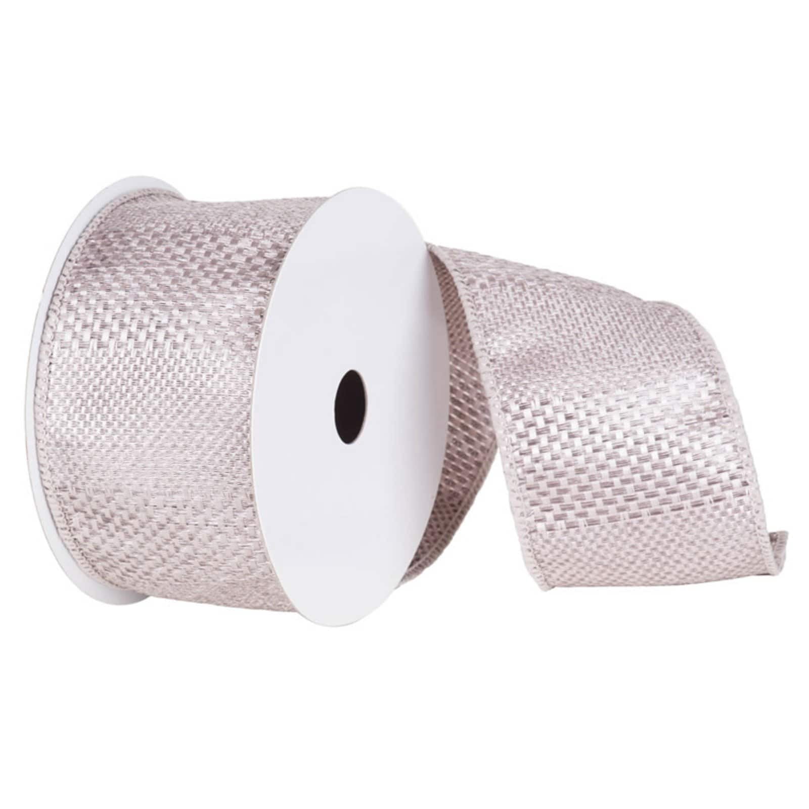 Vickerman 4" x 10yd Pewter Textured Wide Stripe Ribbon