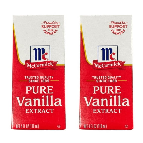 2-Pack McCormick All Natural Pure Vanilla Extract 4 Fl Oz Each Best By 2029