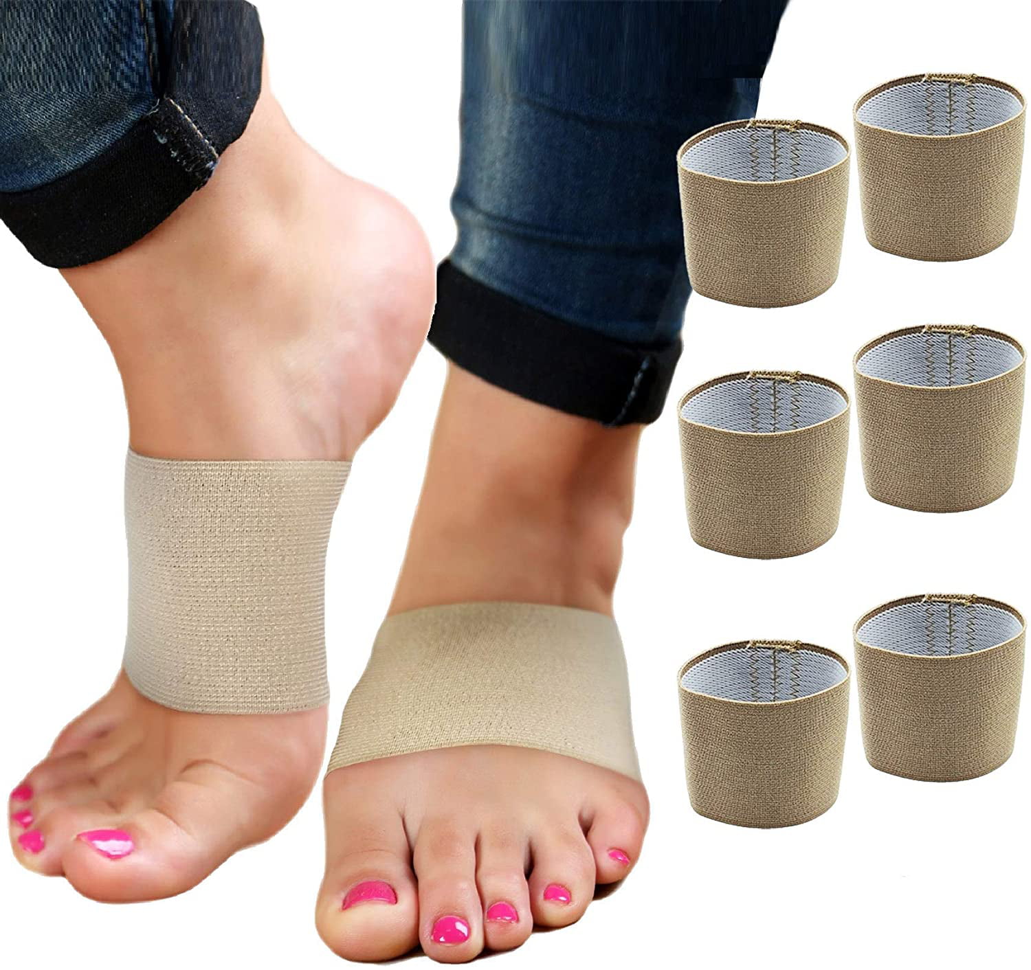 2 Plantar Fasciitis Sleeves with Carrying case High Copper Content Arch Support Brace for Plantar Fasciitis Support Braces for Foot Care Feet Pain Nouvelle Arch Support Flat Arches Heel Support 
