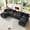 Dark Gray, variant on Aukfa 127" Oversized Cloud Sectional Sofa U Shaped Boneless Couch with USB & Cup Holder Storage Console, Modular Corduroy Sofa for Living Room, Black
