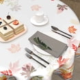 thumbnail image 5 of Thanksgiving Tablecloth Round 60 Inch Autumn Watercolor Leaf Table Cloths Polyester Fabric Fall Leaf Seasonal Table Cover for Kitchen Dining Room Picnic Party Autumn/Fall Outdoor, 5 of 6
