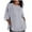 Light Blue C, variant on Ashirexll Women's T-shirts, Short Sleeve Tops for Women, Women's Ladies Fashion Casual Cropped 3/4 Sleeve Printed Loose Shirt Blouse Top