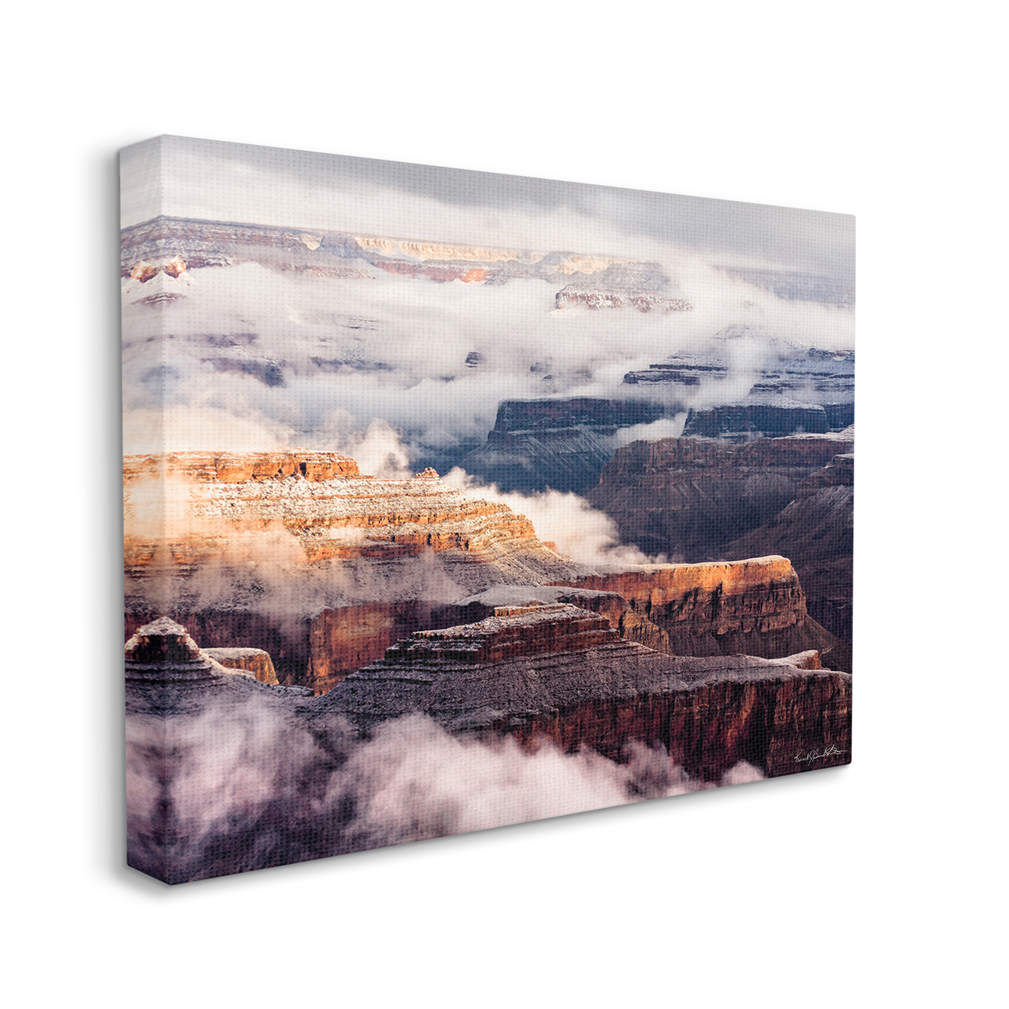 Stupell Industries Clouds & Mesa Scenery Landscape Photography Gallery Wrapped Canvas Art Print Wall Art, 20 x 16
