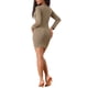 thumbnail image 4 of INSPIRE CHIC Vestido Mini Bodycon de Manga Larga para Fiesta de Mujeres Color Marrón Talla L, 4 of 6