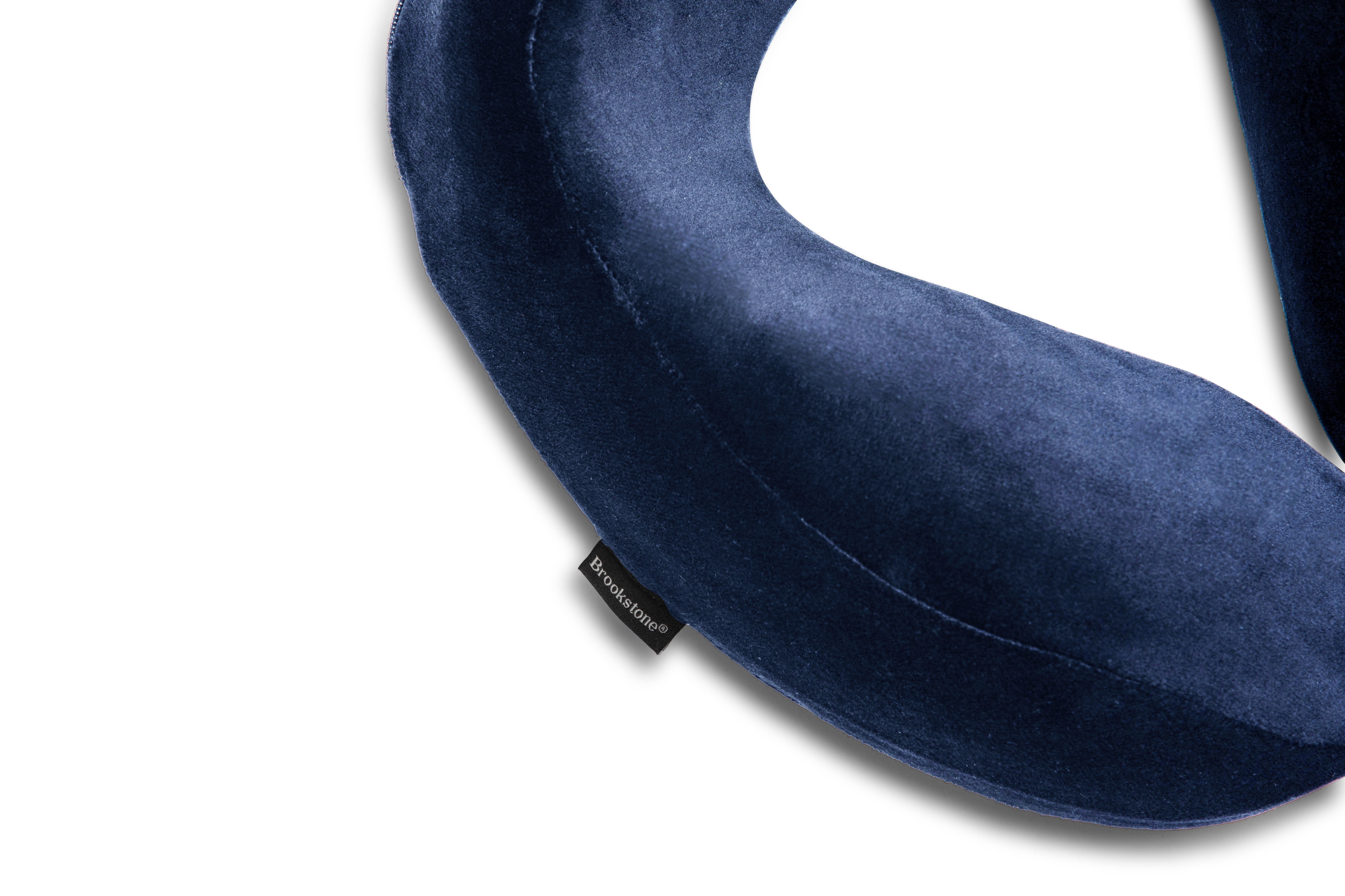Brookstone Ergonomic Lightweight Travel Pillow with Contoured Memory Foam Head & Neck Support and Washable Cover  (图3)