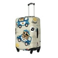 thumbnail image 2 of Easygdp Animals Driving Police Car Double-Sided Printed Elastic Suitcase Protective Cover,Invisible Zipper, Business Trip Luggage Cases,Washable And Resistant To Falling -Small, 2 of 9
