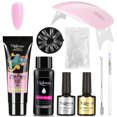 thumbnail image 1 of Kit Completo para Uñas con Gel de Secado Rápido BEMT55, Incluye Lámpara Rosa, Moldes y Accesorios para Extensiones Profesionales o Uso en Casa., 1 of 6