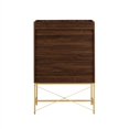 thumbnail image 2 of Contemporary 2-Door Wood Accent Cabinet with Inset Top - Dark Walnut, 2 of 8