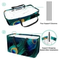 thumbnail image 4 of Peacock Feathers Large Capacity Reusable Foldable Oxford Cloth Storage Bins: Versatile Shopping, Laundry, and Storage Solution, 4 of 7