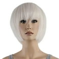 thumbnail image 5 of SUCS Short Women Realistic Short Cool Handsome Wig Wig Fashion Hair Girls White wig, 5 of 5