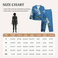 thumbnail image 4 of Balery Hibiscus Flowers Calm Water Pattern Pajama Sets for Women Long Sleeve 2 Piece Sleepwear Loungewear Sets Soft PJ's with Pockets Long Sleeve Comfy Pj Sets-Large, 4 of 7