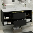 thumbnail image 2 of Uforic 40'' Floating Bathroom Vanity with Sink, Wall Mounted Vanity Bathroom Cabinet with Drawers, Black B, 2 of 9