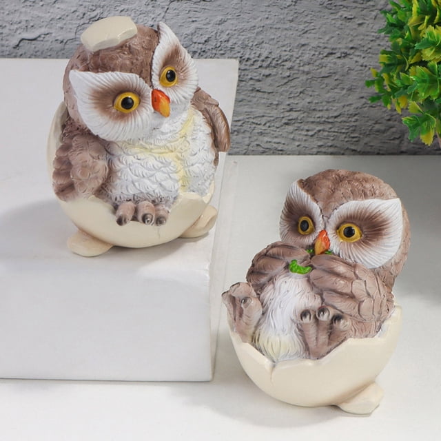 Ornement de Bureau Mignon Hibou en Résine pour Décoration Maison Salon Moderne