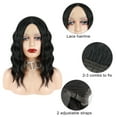 thumbnail image 5 of Unique Bargains Lace Front Wigs Medium Long Loose Wavy for Women with Wig Cap Black, 5 of 7