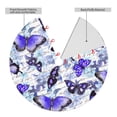 thumbnail image 4 of Kll 30" Christmas Tree Skirt Butterflies Xmas Tree Skirts Mat For New Year Xmas Holiday Party Indoor Outdoor Home Decoration, 4 of 9