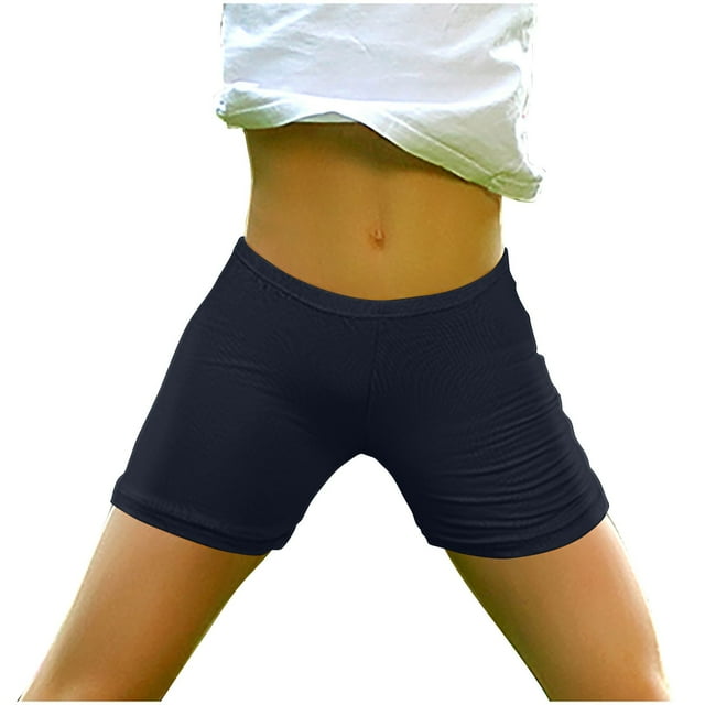 MAOWAPLG Shorts for Girls,Girls Casual Spring And Summer Solid Elastic Waist Kids Shorts