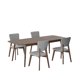 thumbnail image 1 of Juego de Comedor Extensible de Madera con 4 Sillas para 4 Personas, Mesa y Sillas para Comedor y Cocina, Midtown Concept Rio, Nogal y Gris Claro, 1 of 5