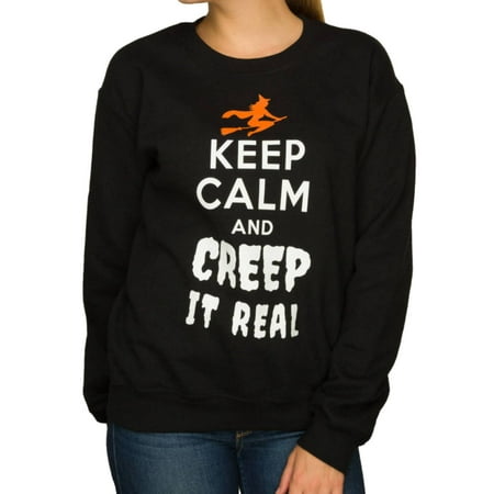 Junior' Creep It Real Graphic Crewneck Pullover