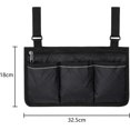 thumbnail image 2 of KAIYANG Bolsa de almacenamiento lateral para reposabrazos de silla de ruedas Bolsa de almacenamiento plegable Bolsa de almacenamiento para cochecito (negro), 2 of 5