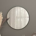 thumbnail image 4 of Merrick Lane 24" Round Accent Mirror Round Black Metal Framed Wall Mount Mirror for Bathroom, Vanity, Entryway, Dining Room, & Living Room, 4 of 11