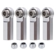 thumbnail image 1 of 4pcs Alloy Metal Ball Joints for 1/10 Scale Model Car, 7.0mm Diameter, M4 Thread, 4 Straight Ball Joints, Silver, 1 of 4