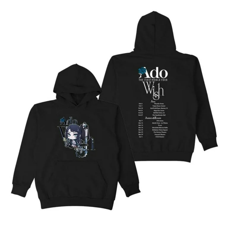 Ado Wish Hoodies The First World Tour Merch Winter For Women Men Long Sleeve Sweatshirt Rapper Pullover Streetwear Walmart