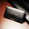 thumbnail image 5 of BLACK Universal [5.74" x 3.05" x 0.55"] Horizontal Leather Carrying Holster Pouch Wallet Case with ID, Credit Card Slot & Belt Clip For GOOGLE / COOLPAD / ACER / BLU / BLACKBERRY / AMAZON Phones, 5 of 6