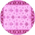 thumbnail image 1 of Ahgly Company Indoor Round Persian Pink Traditional Area Rugs, 6' Round, 1 of 4