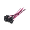 thumbnail image 1 of 6pcs 12V-36V Vehículo T10 Portalámparas Bombilla LED 2 Hilos Conector Cableado Plástico Negro, 1 of 6