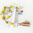 thumbnail image 4 of Jlong Easter Wood Bead Garland with Tassels Farmhouse Rustic Spring Beads Garland Natural Holiday Garland Prayer Boho Beads Shelf Wall Hanging Home Decor, 4 of 7