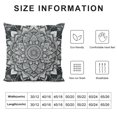 thumbnail image 5 of Orinice  Mandala Throw Pillow Cushion Cover, Psychedelic Circular Element Art Lotus Theme, Decorative Square Accent Pillow Case, White Charcoal White, 5 of 5