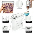 thumbnail image 5 of Sorbus 6 Pack Airtight Food Storage Dispenser Set for Beans, Pasta, Cereals, and More (4L/16.9 Cups), 5 of 7