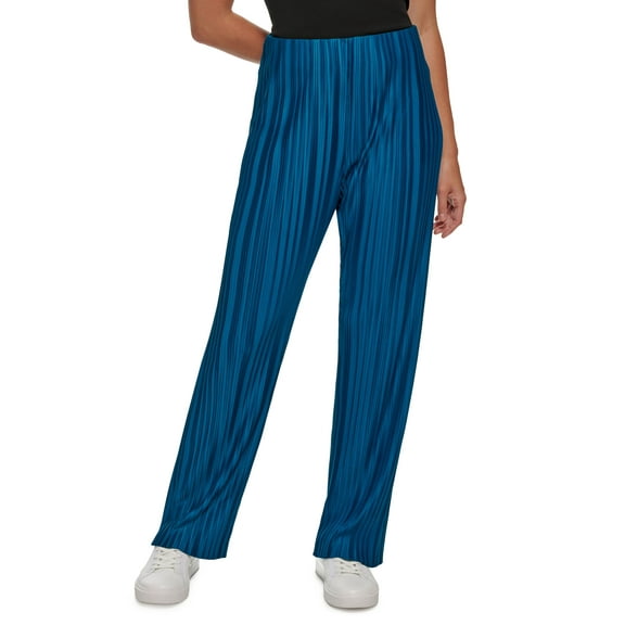 Calvin Klein Womens Pleated Wide Leg Pants Cypress XL