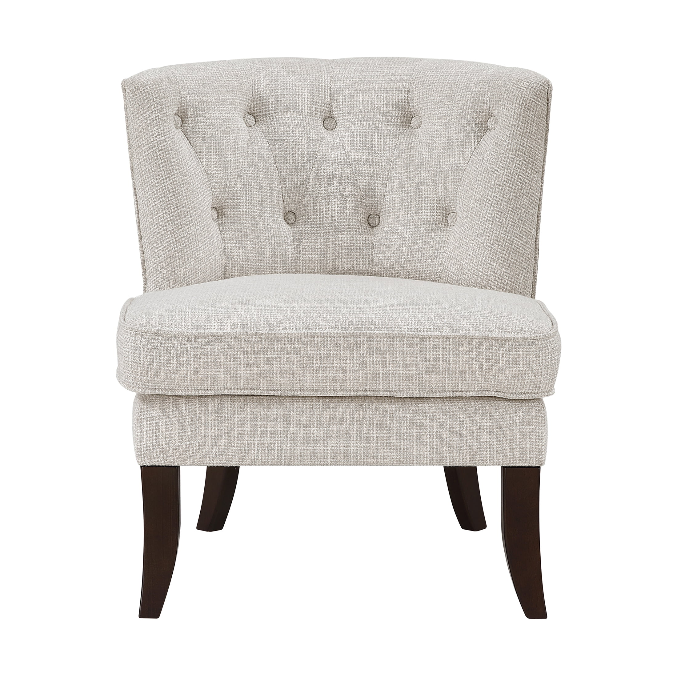 OakvillePark Crestbourne Textured Fabric Button Tufted Back Accent Chair, Beige