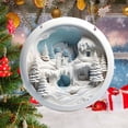 thumbnail image 1 of Nilvkv Round Acrylic Christmas Decorations Reindeer Hanging Sign Festive Wall Decorations, 1 of 6