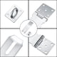 thumbnail image 3 of Kit de cerrojo para candado de puerta, cerrojo para candado de acero inoxidable de 4 pulgadas y cerrojo para candado de grapas, 1 candado para puerta con 3 llaves, con 7 tornillos, cerrojo, 3 of 5